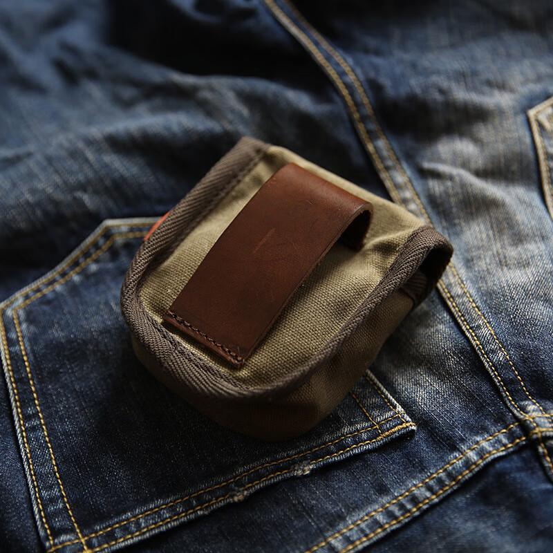 ViPello American Retro Oil Wax Canvas Mini Pouch