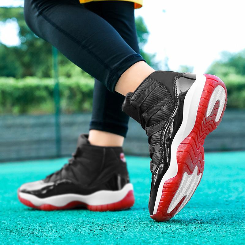 Boys' sports shoes 2025 spring and autumn new children's shoes non-slip aj boys basketball shoes medium and older children's running shoes