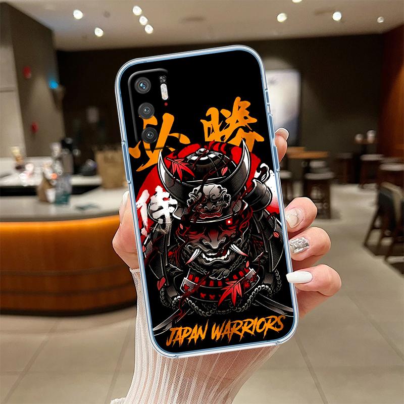 NH34 Japan Samurai Mask Transparent Phone Case for Motorola Moto G7 G8 G9 G84 G85 G73 G24 G15 Z2 Play Power Plus