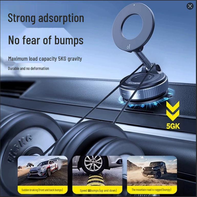 Universal Nano Gel Vacuum Magnetic Car Phone Holder & Desktop Stand for Navigation and Live Broadcasts