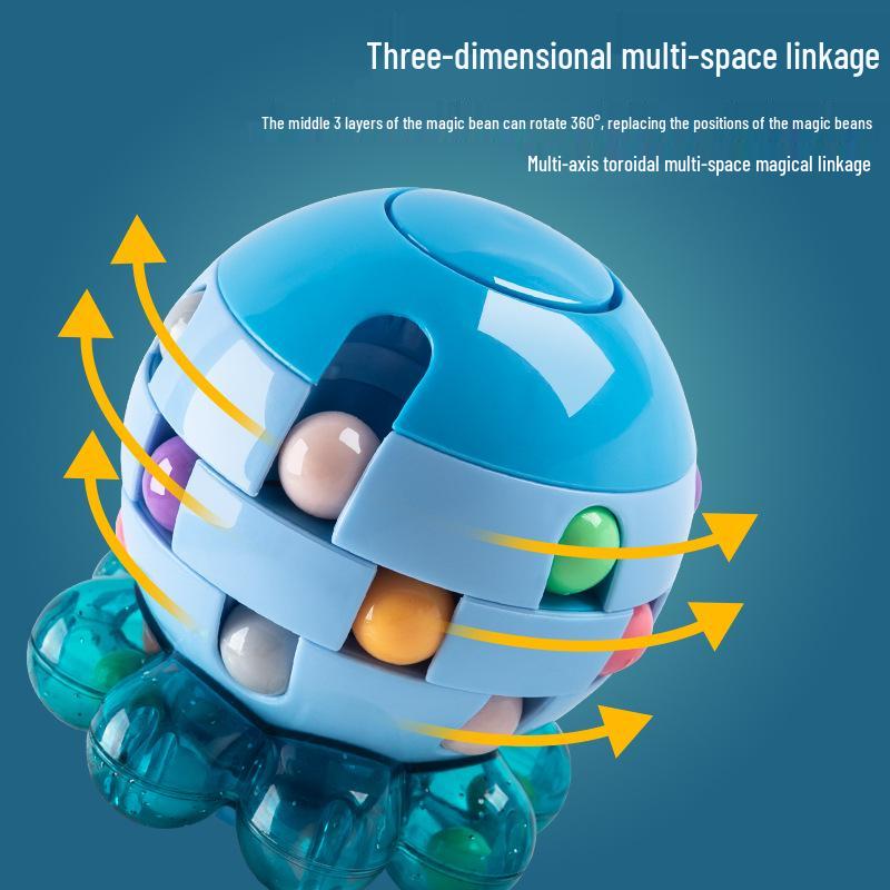 Free Shipping: Children's Little Octopus Magic Bean Cube - Educational Decompression Toy