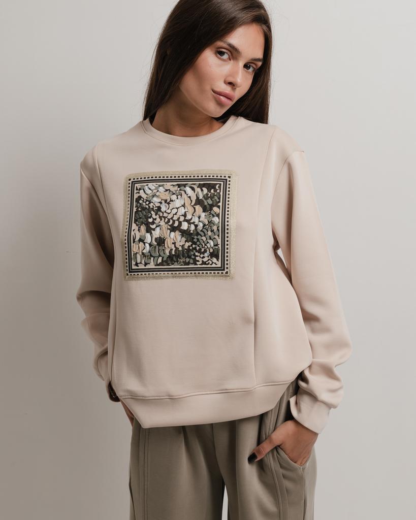 Костюм женский Butella 16622 M бежевый олива (кофта, штаны)