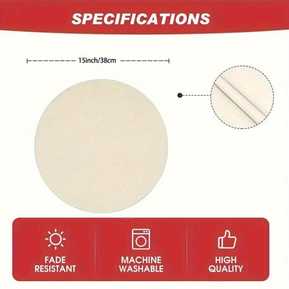 4 Stück Goldener Weihnachtsbaum Rot Runde Tischsets Set, Weihnachten Stern Tischmatten Platzsets 38,1 cm für Party Küche Esszimmer Dekoration