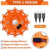 LED Road Flares 3 Pack Roadside Emergency Car Kit, Road Safety Flare Light USB Rechargeable (lithium battery),Safety Beacon Warning Light | 9 Flash