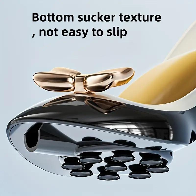 1pc Creative High Heel Shoe Design Soap Dish with Suction Cup Universal Fit for Bathroom Countertop Ideal for Dorms and Home