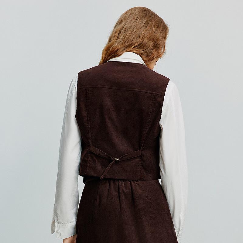 Chuyu Women's Old Money Corduroy Cropped Vest