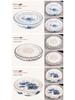 14-inch Ceramic Round Tea Tray for Gongfu Tea, with Double-Layer Water Storage