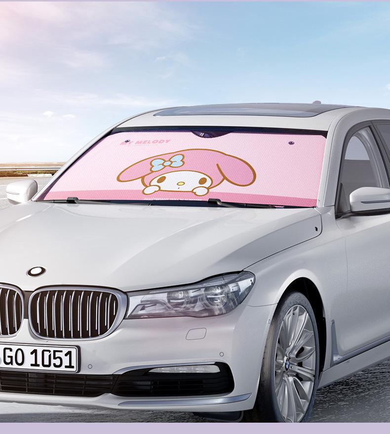 Kuromi Car Sun Shade: Windshield Sun Visor & Heat Insulation Curtain