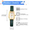 Women's Watch Genuine Leather Strap Analog Square Watch Waterproof Antique Simple Fashionable Leather Belt Square Clock Fashion Accessory - Birthday