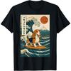 Basset Hound Surfing Japanese Wave T-Shirt