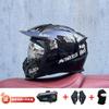 Full Face Motorcycle Helmet With Detachable Bluetooth Module ABS Shell Unisex All Season Retro Style