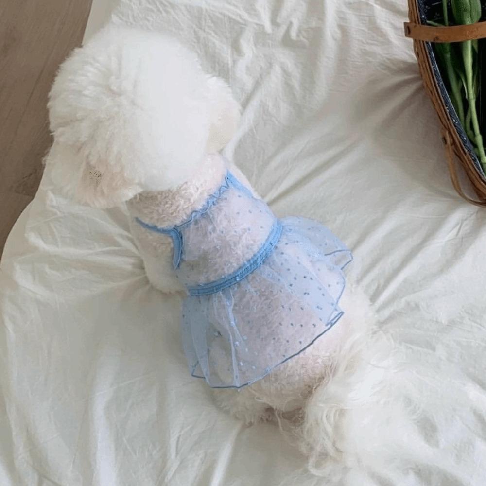 Soft Tulle Pet Princess Dress Breathable Mesh Cat Vest Dress Cute Cat Clothing Dogs Cats