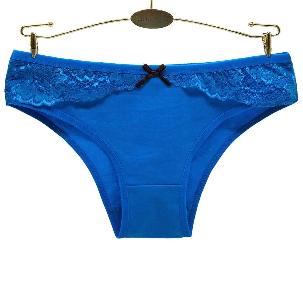 Cotton Women Briefs Sexy Lace Patchwork Panties Female Underwear Lingerie 6 Pcs/set