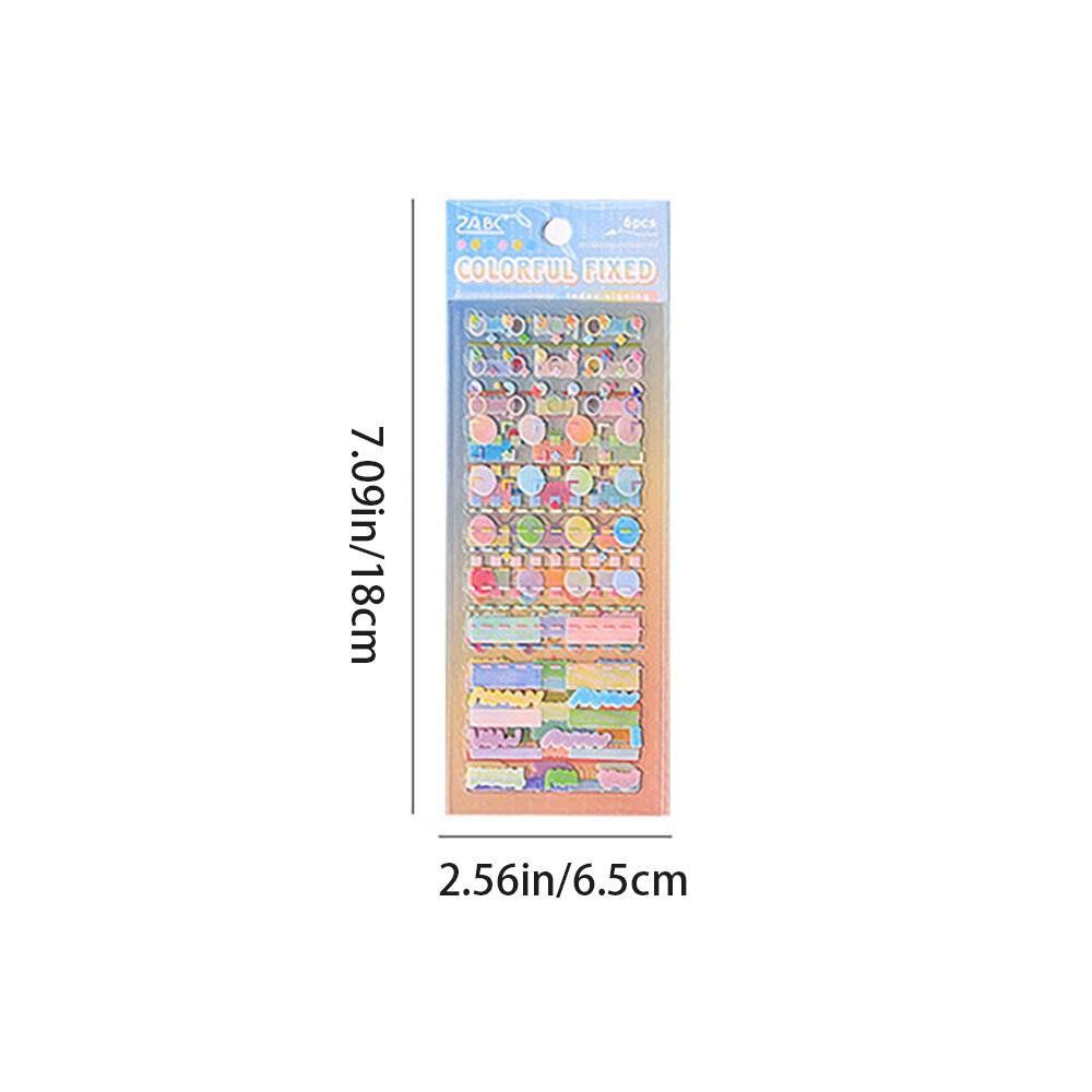 6 color index sign up notebook collage stickers, creative stickers DIY sticker notebook, student stationery, photo decoration