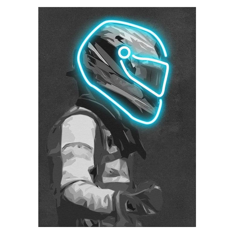 Racer Poster Motorsport Fan Gift Canvas Wall Art Poster and Prints Modern Abstract Art Painting Wall Picture for Home Room Decor