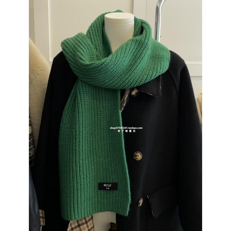 Christmas Positive Red Scarf Festive Transfer New Gift Scarf Warm Thickened Wool