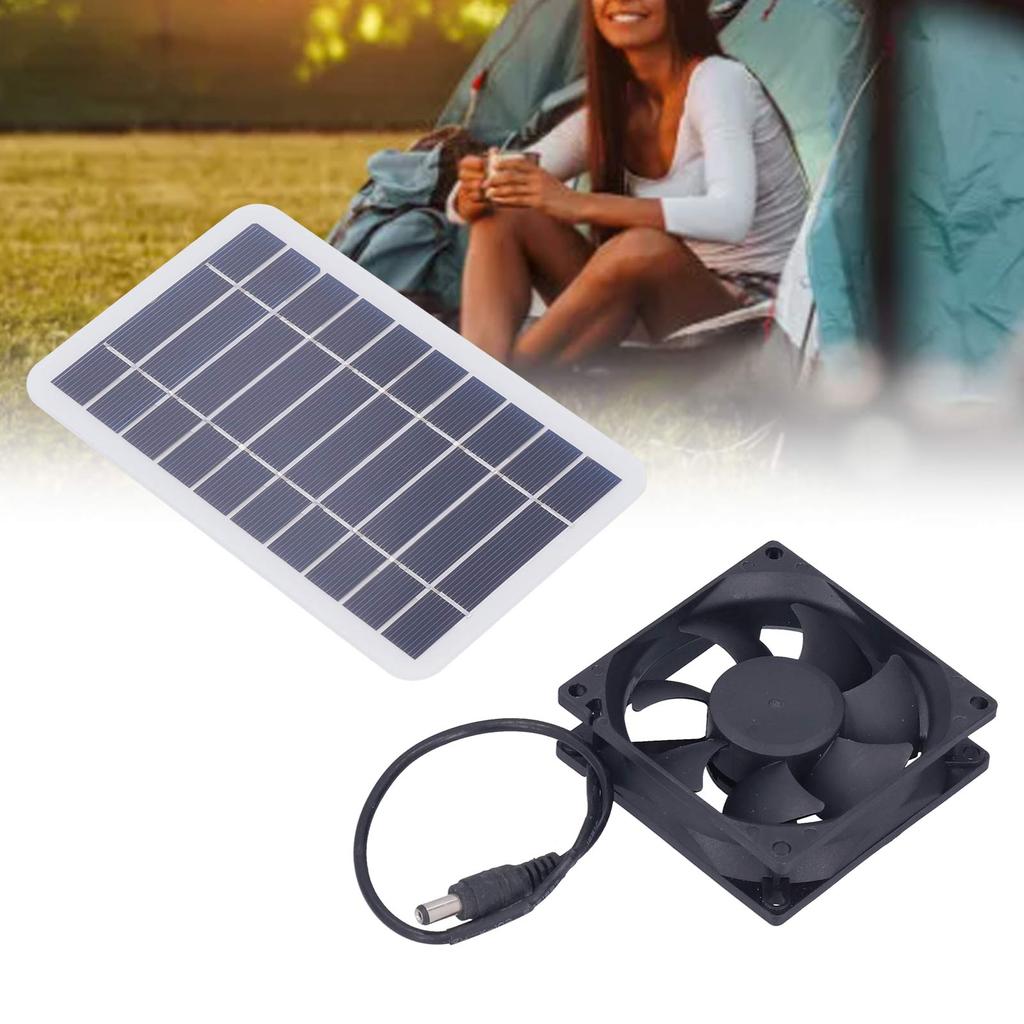 2.5W Solar Panel Fan Solar Pet Exhaust Air Flowing Fan for Outdoor Breeding Planting