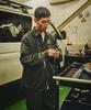 GORDON MILLER WORKS_UTILITY VIBTEX Unisex Work Shirt, Size 1 (equivalent To JP M), Charcoal Gray, 1767072