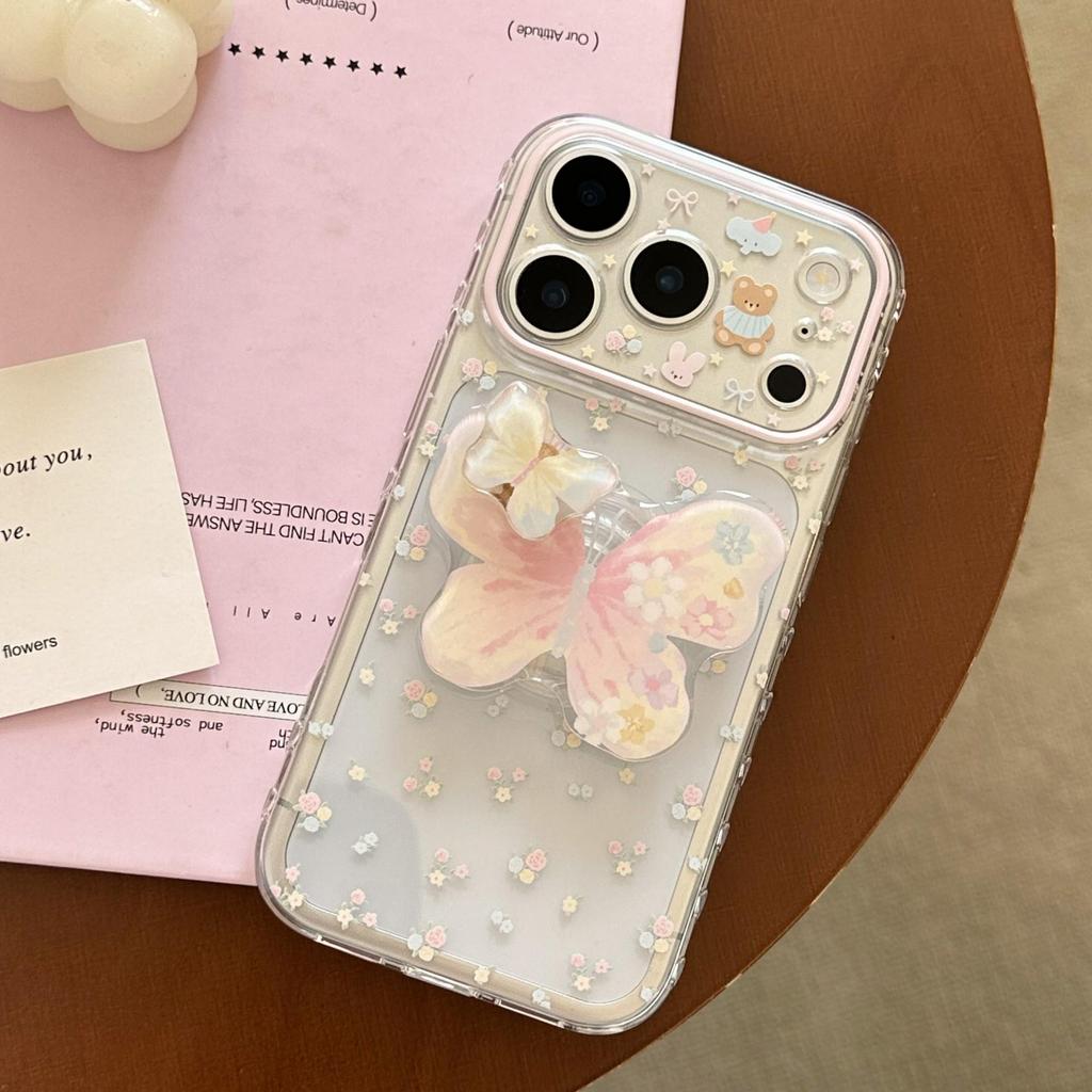 Creative Butterfly Floral Phone Case for iPhone 16, iPhone 17, and iPhone 17 Pro Max
