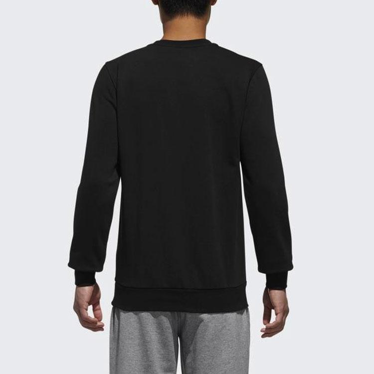 Adidas Neo Favorite Sweatshirt with Sports Running Print and Stripes Men Sweatshirt Black DM2186