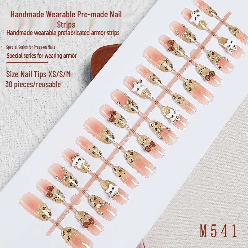 Wearable Sweet Cute High-End Handmade Nail Art Tips False Nails