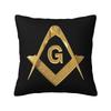 Custom Freemason Evil Eye Symbol Throw Pillow Covers Masonic Mason Chair Cushion Cover Square Pillowcase