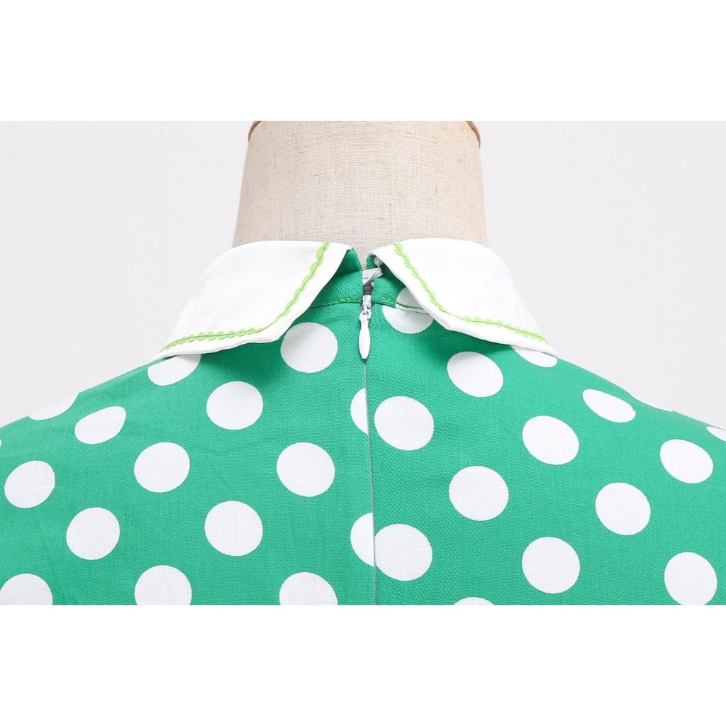 Vintage Polka Dot Printed Dresses for Women Summer Elegant Swing Rockabilly Party A Line Dress Ladies Midi Vestidos