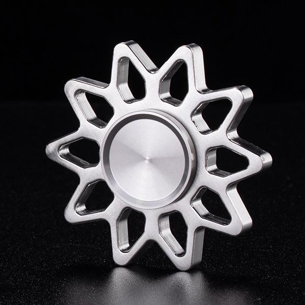 Nine-Tooth Pure Copper Metal Alloy Gear-Linked Fidget Spinner Ferris Wheel with 34-Gear Rubik's Cube Design