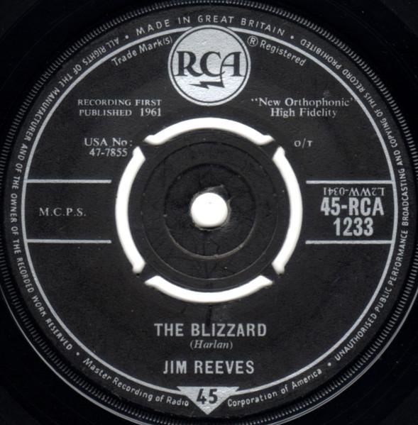 

7inch Record JIM REEVES - The Blizzard 45RCA1233 RCA Victor 1961 UK Pop Used