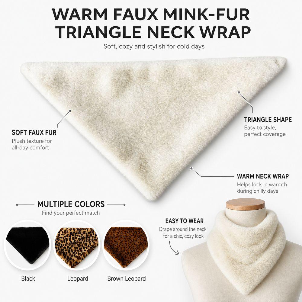 Long Wrap Faux Fur Scarf Soft Plush Neck Warmer New Plush Scarf  Women