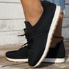 Fashion Brown Knit Breathable Sneakers Shoes Women  New Soft Sole Platform Flats Woman Plus Size 43 Non Slip Casual Shoes