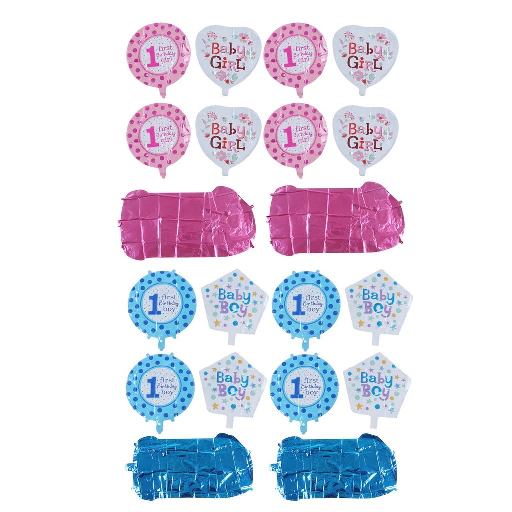 10Pcs 1st Birthday Balloons Bright Vivid Colors 1st Birthday Theme Happy Birthday Balloon for First 