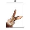 Autumn Rabbit Tail Nursery Wall Art Canvas Painting Nordic Animals Bunny Posters And Prints Pictures Baby Kids Room Home Decor