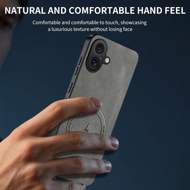 For iPhone 17 Air Luxury Lightning Magnetic Leather Case For iPhone 17 Pro Max Soft Shockproof Mobile Phone Protector Cover 17