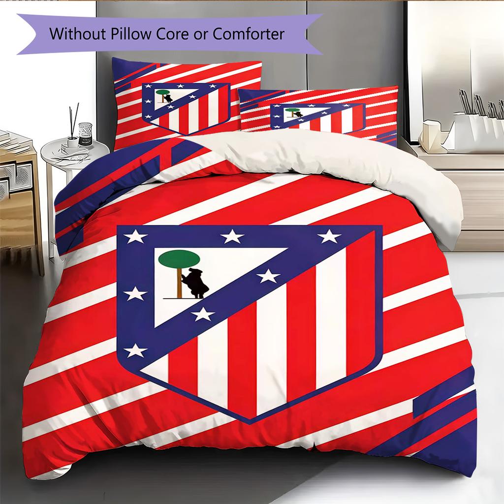 Ensemble couette et taies d'oreiller Atleti Décoration de maison Cadeau d'anniversaire (1 housse de couette + 2 taies d'oreiller, sans garniture.)