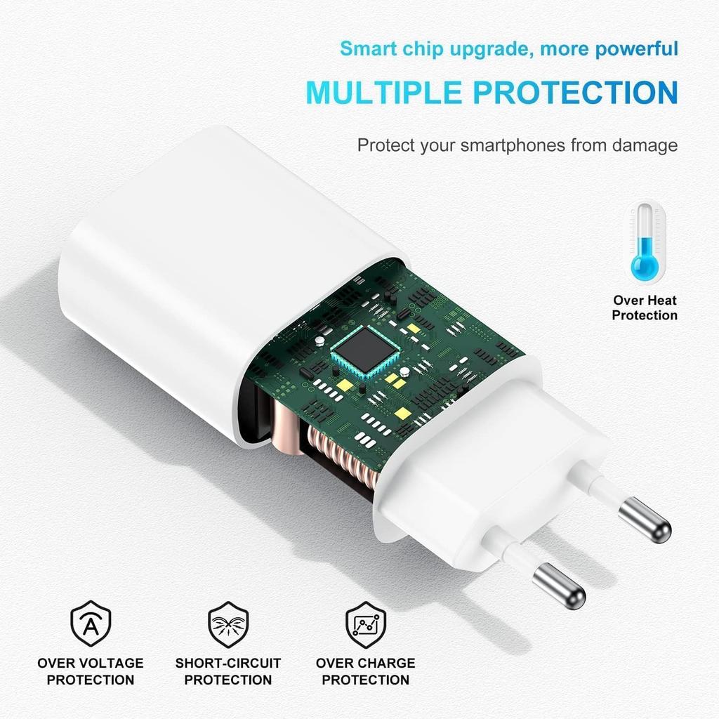 Cargador de Pared Rápido PD 20W UE Para iPhone 11 12 13 Pro XS Max 14 Plus X XR Carga Rápida Cable de Carga USB-C Con Caja al por Menor