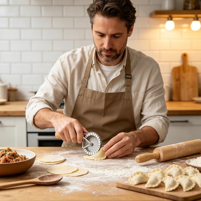 Set Professionale Manuale per Pasta con Mattarello, Tavola Tagliapasta per Gnocchi, Ravioli, Tortellini, Preparazioni Pasticceria Fatti in Casa