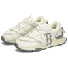 MLB Chunky Runner Cushioning, Slip Resistant, Abrasion Resistant, Breathable, Support Low Top Casual Shoes Unisex Ecru Sneakers 3ASHCRR3N-43WHS