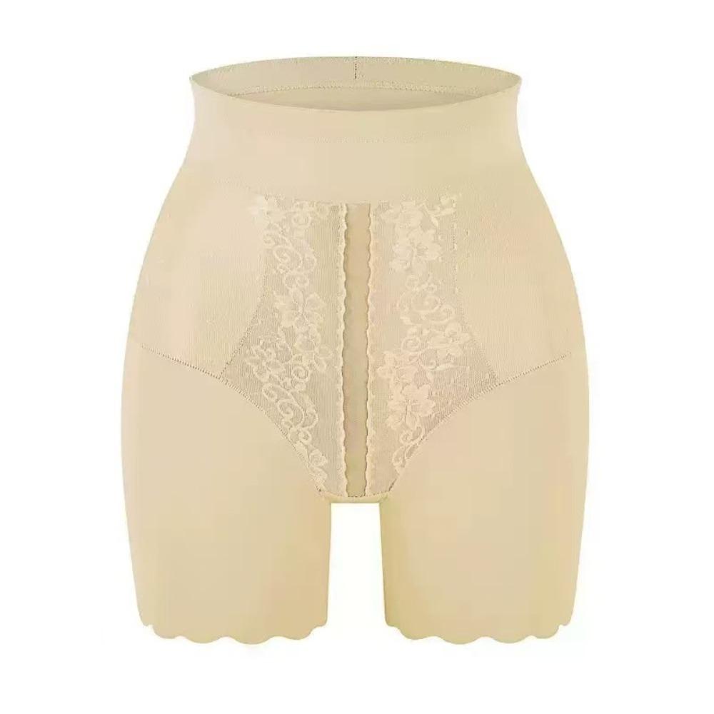 

Кружевные трусы с эффектом подтяжки ягодиц, с высокой талией, утягивающее белье для живота, послеродовой корректор фигуры Послеродовой M телесный