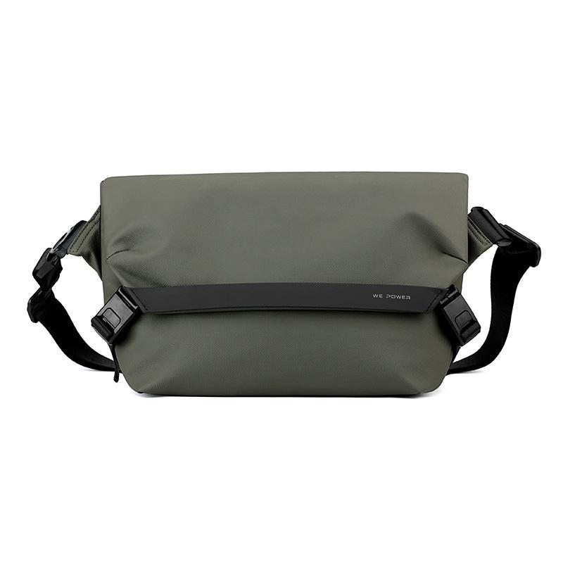 WEPOWER Versatile Men's Casual Single Shoulder Crossbody Backpack - Trendy Small Square Chest Bag