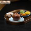 130ML Classic Yixing Purple Clay Teapots Handmade Apple Pot Raw Ore Section Powder Slurry Mud Kettle Chinese Zisha Tea Set Gift