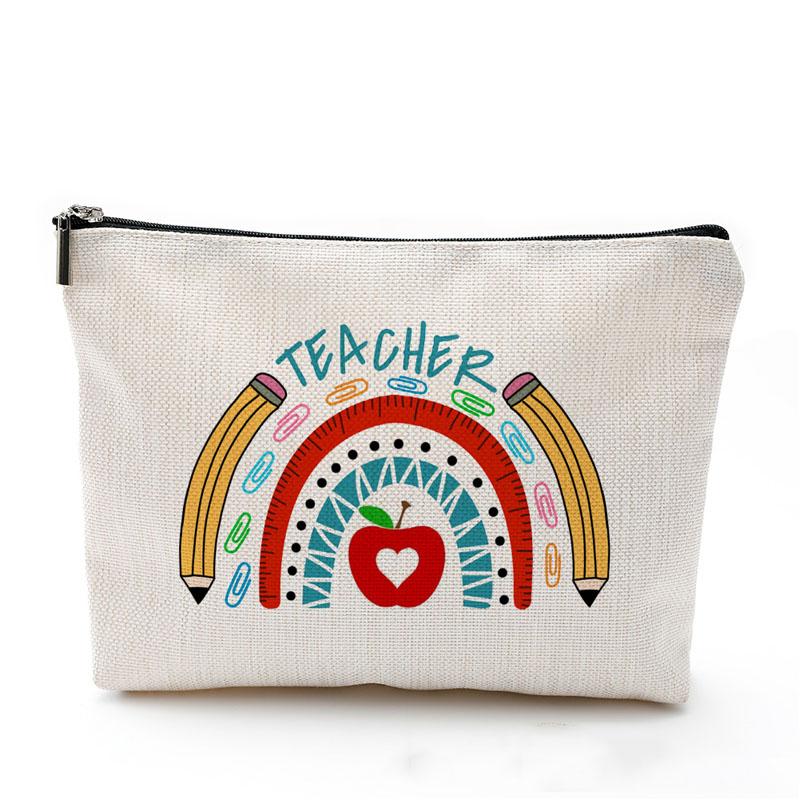 Lipstick Bag Travel Makeup Bag BagsWomen School Teacher Gift Cosmetic Pouch Wallet Portable Pouch