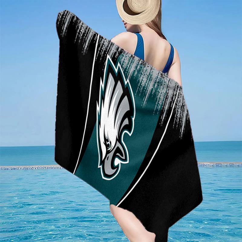 Asciugamano da Spiaggia in Microfibra Philadelphia Eagles, Leggero e Asciugatura Rapida, per Viaggi Estivi, Essenziale per la Spiaggia, Piscina