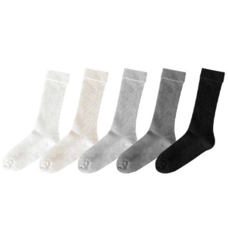 Made in Korea Ribbed Crew Socks 5-Pack