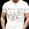 Funny Home Alone Christmas Tshirt Battle Plan Printed Fun Battle Jokes Pure Cotton Breathable Tshirt for Both Men and Women