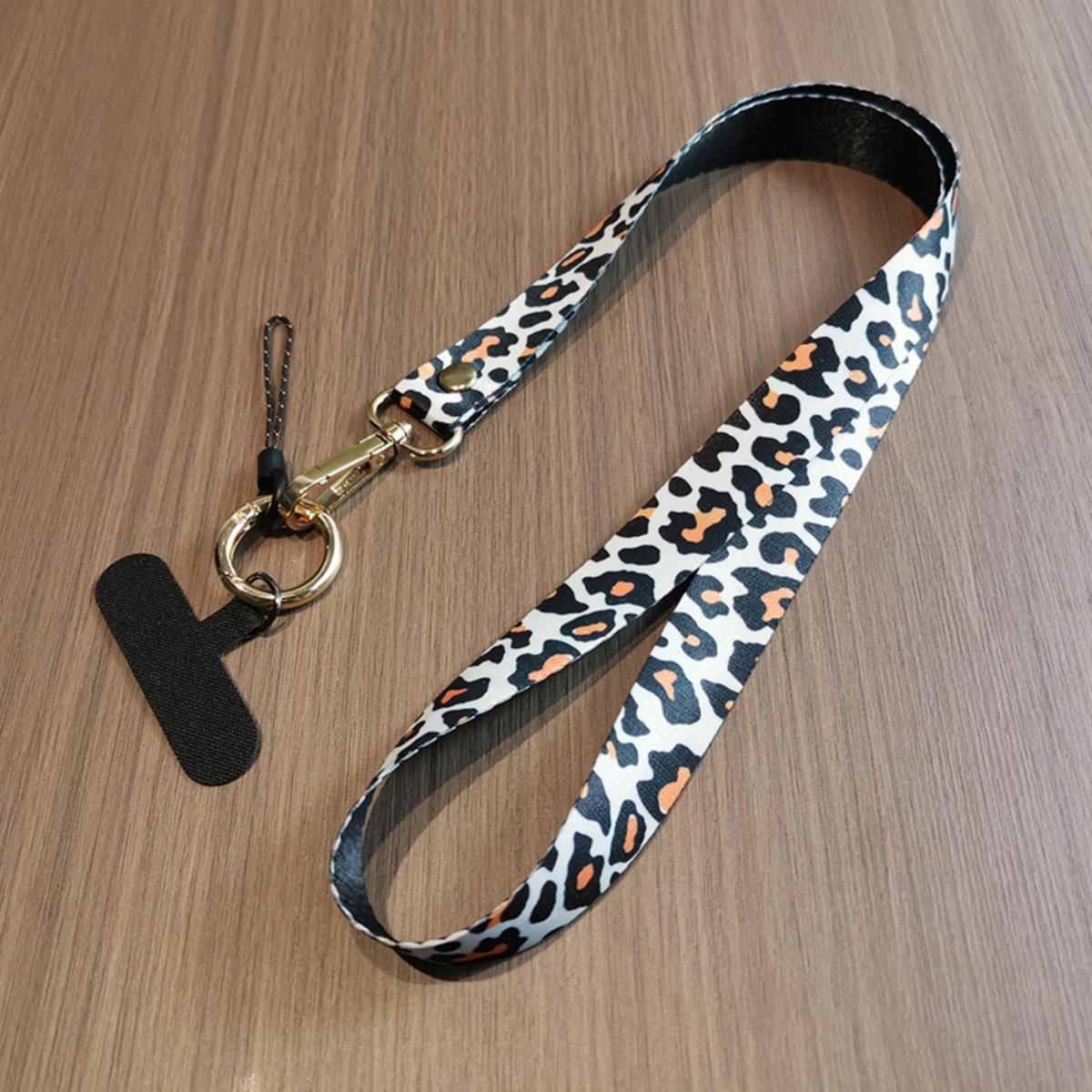 

Stylish Leopard Print Phone Lanyard Shoulder Strap Adjustable Neck Strap Mobile Phone Case Phone Cover Anti-Loss Hanging Rope