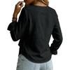 Top Primaverili da Donna Scollo a V Ruffle Manica Lunga Camicetta Camicie Estive da Donna Casual Leggere Camicie Estive da Donna