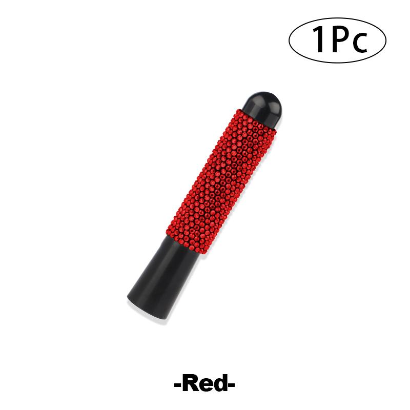 Universal 8cm/3.14in Car Antenna Crystal Diamond Auto Retrofit Decors Contains 4 Screws 2 Gaskets Bling Car Accessories