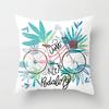 45X45Cm Home Decor Cushion Cover For Living Room Bedroom Decorative Polyester Pillowcases Flowers Bike Printed Pillow Cover