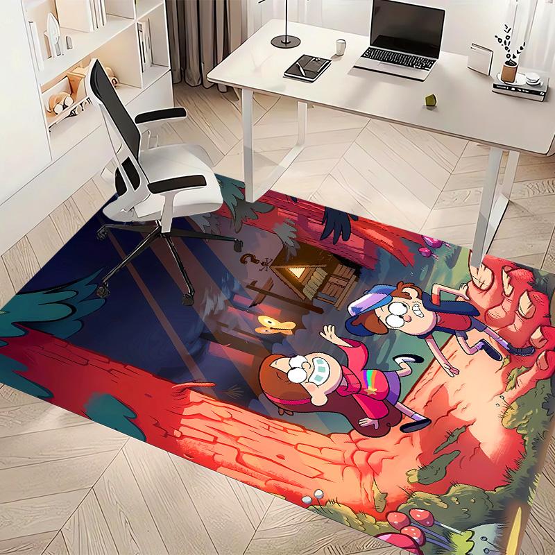 Gravity Falls Printed Absorbent Washable Carpet, Non-Slip Bathroom Mats, Kitchen Rugs, Yoga Mat,Living Room Entrance, Camping Picnic Rugs